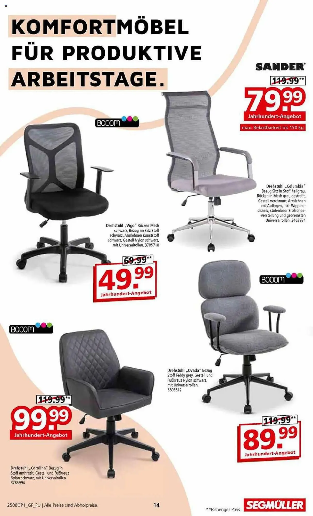 Segmüller Prospekt von 28. Juli bis 2. November 2025 - Prospekt seite 14