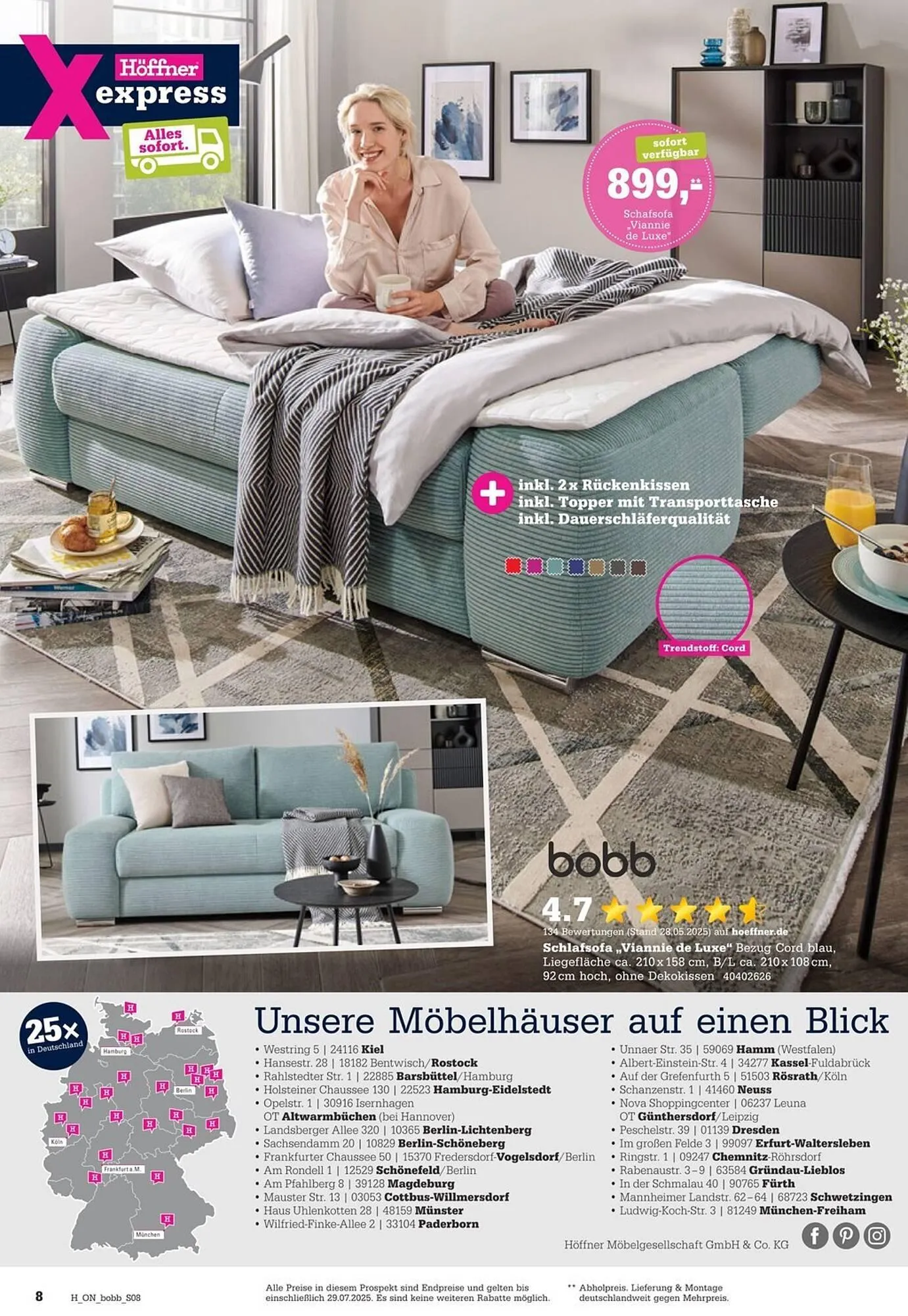 Höffner Prospekt von 16. Juli bis 29. Juli 2025 - Prospekt seite 8