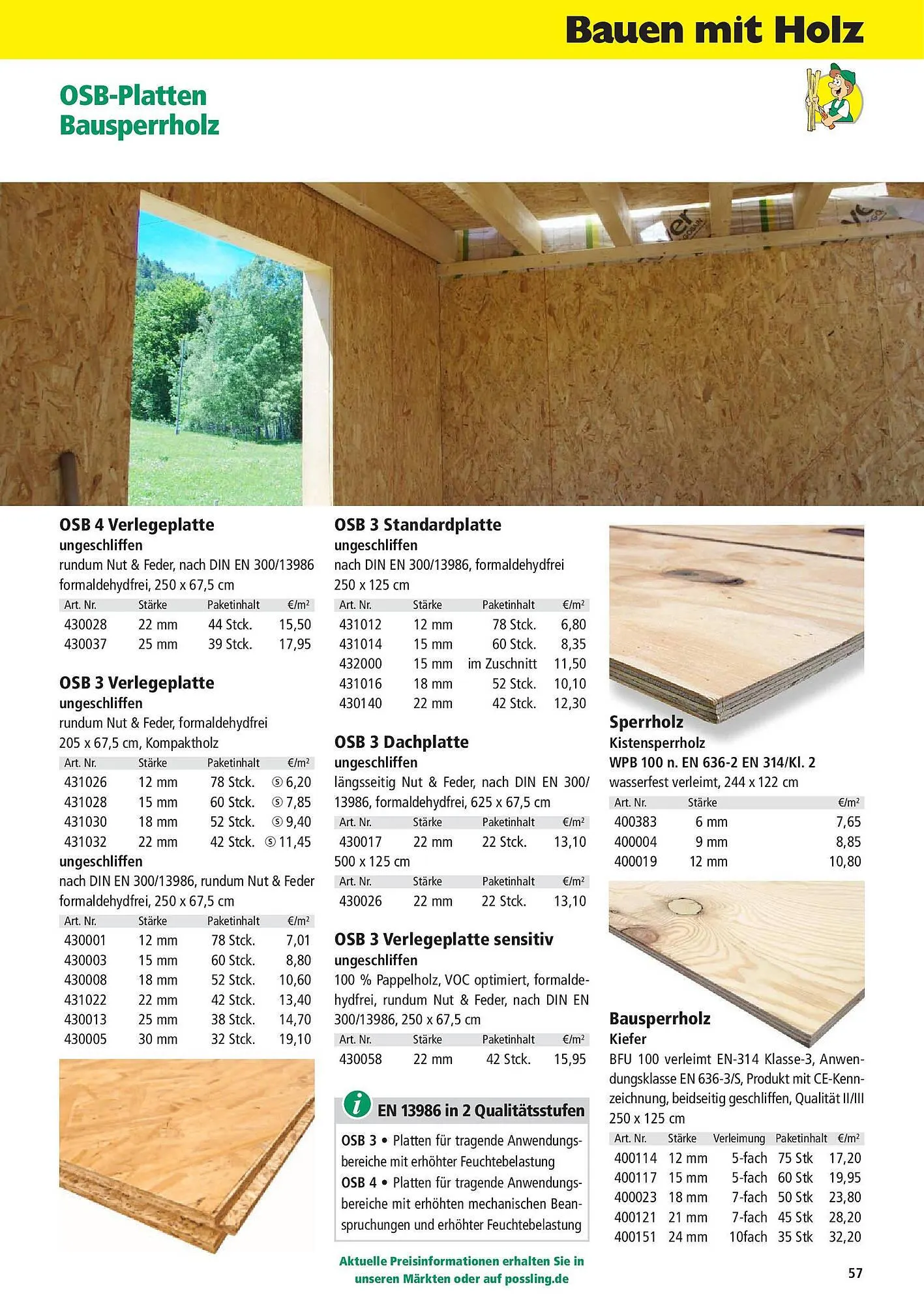 Holz Possling Prospekt von 31. März bis 30. Juni 2025 - Prospekt seite 57
