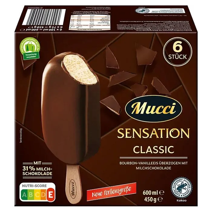 MUCCI Stieleis sortiert 450 g, Classic