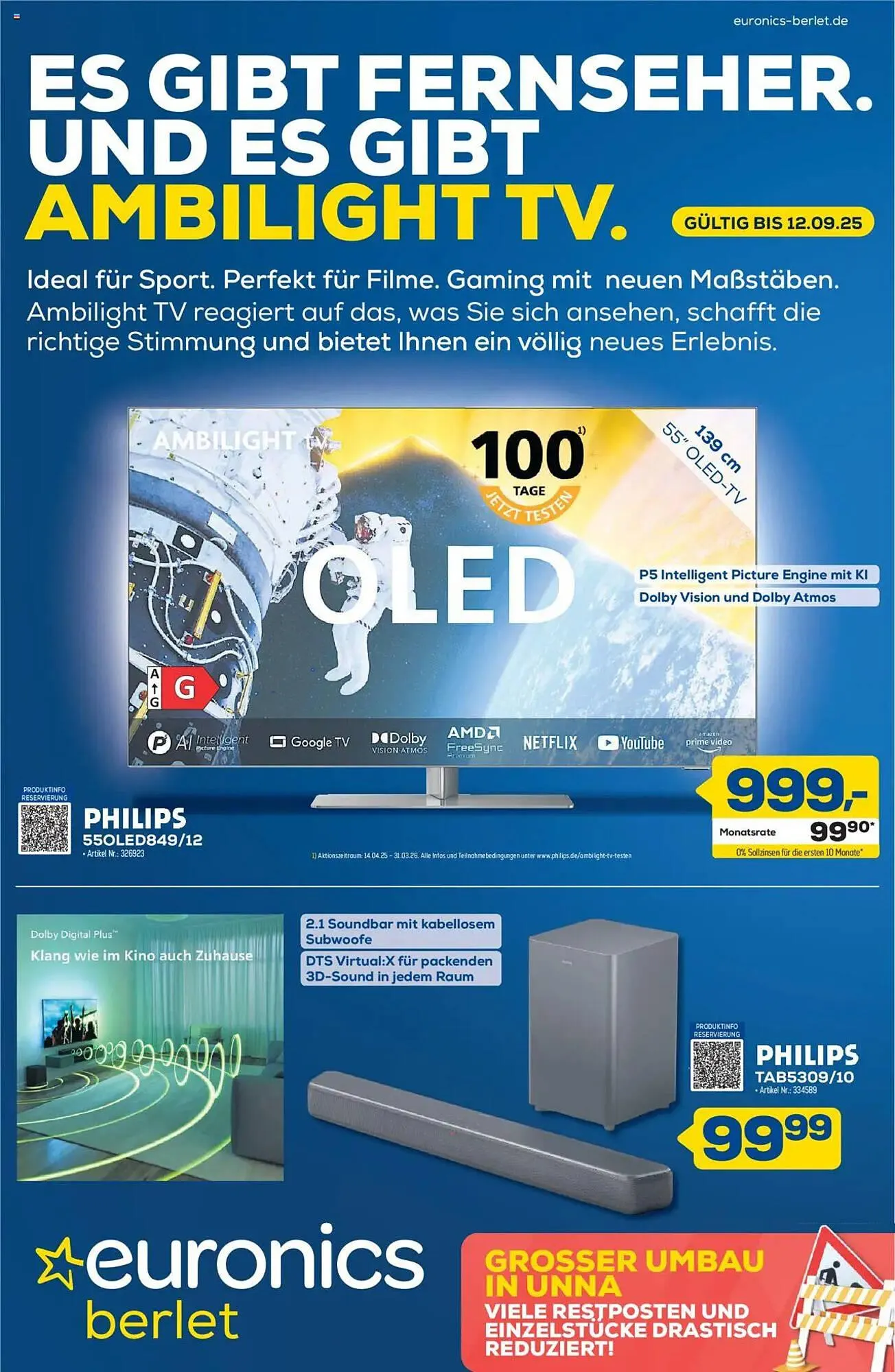 Euronics Berlet Prospekt von 3. September bis 12. September 2025 - Prospekt seite 1