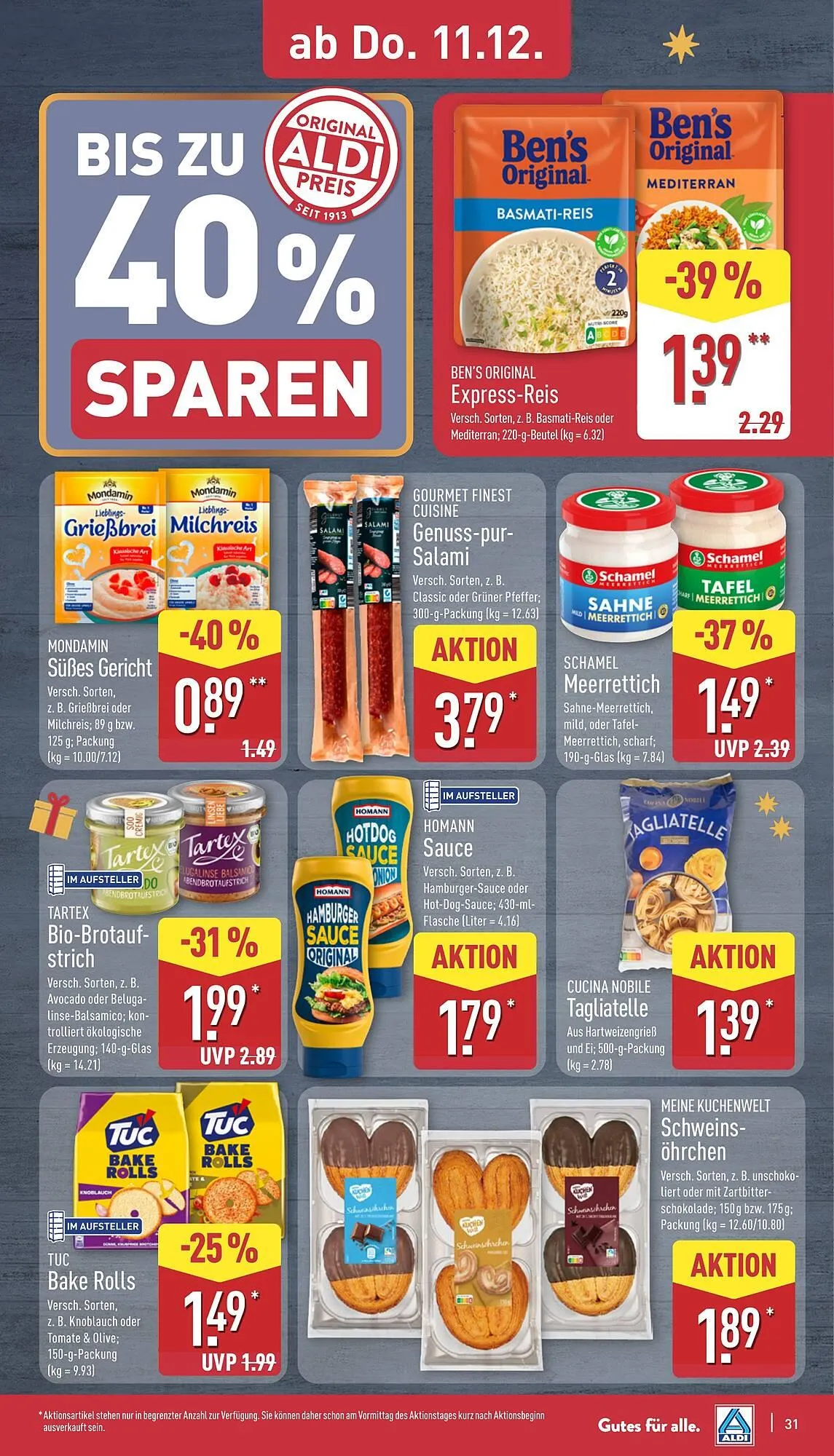 Aldi Nord Prospekt von 8. Dezember bis 13. Dezember 2025 - Prospekt seite 31