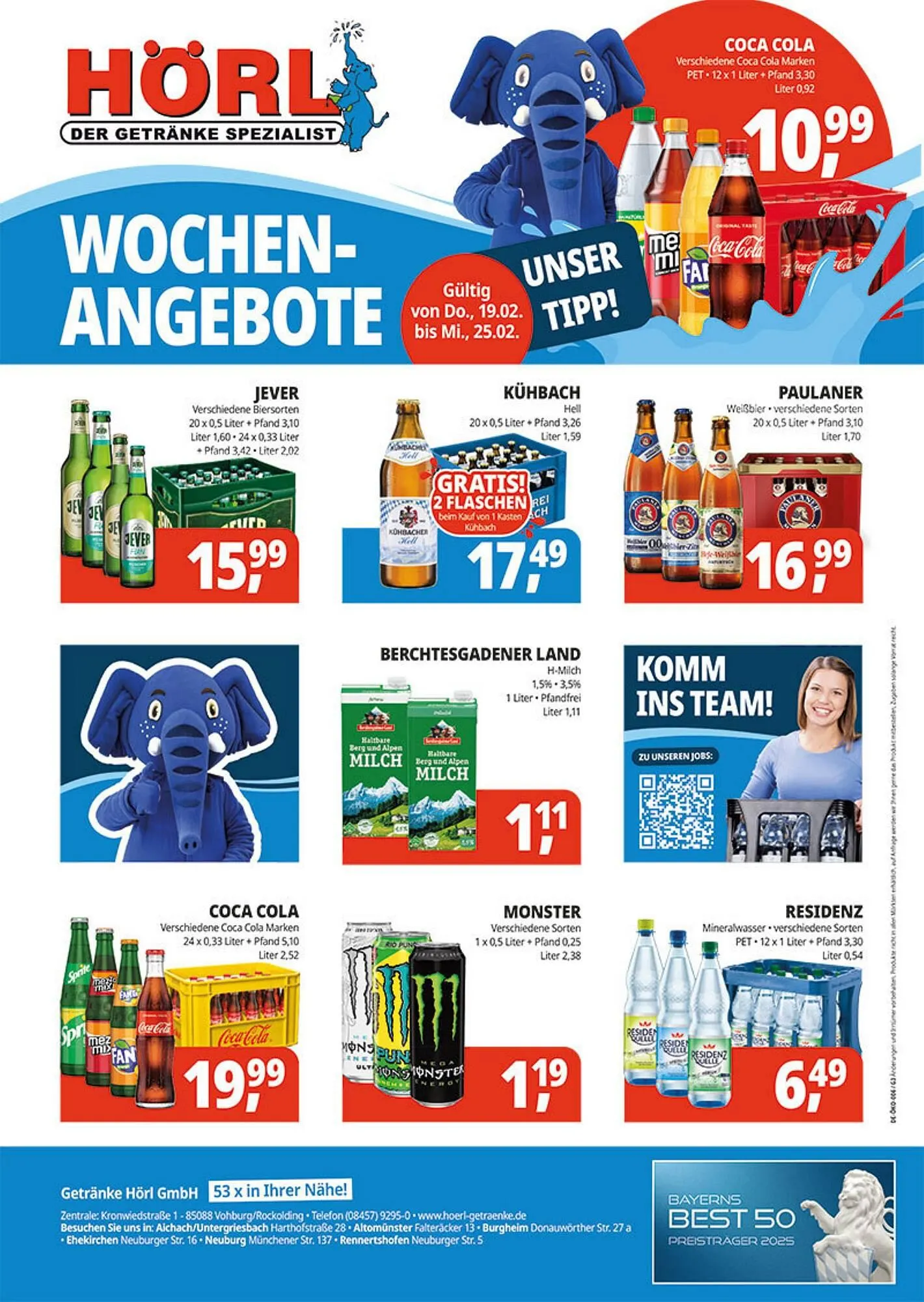Hörl Getränke Prospekt von 19. Februar bis 25. Februar 2026 - Prospekt seite 1