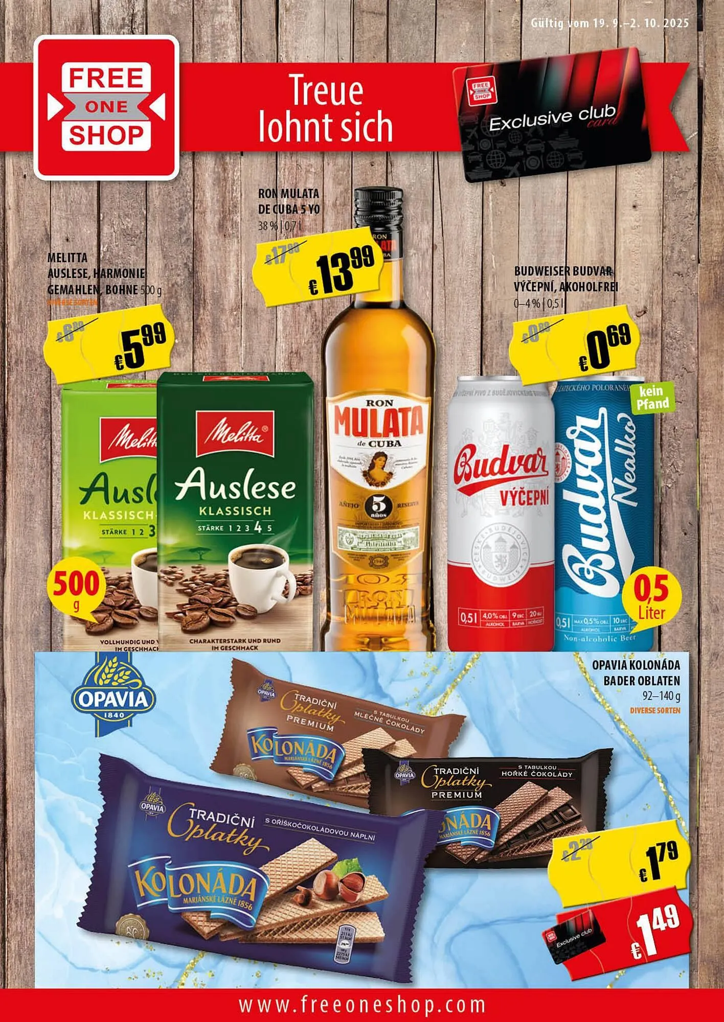 FreeOneShop Prospekt von 19. September bis 2. Oktober 2025 - Prospekt seite 1
