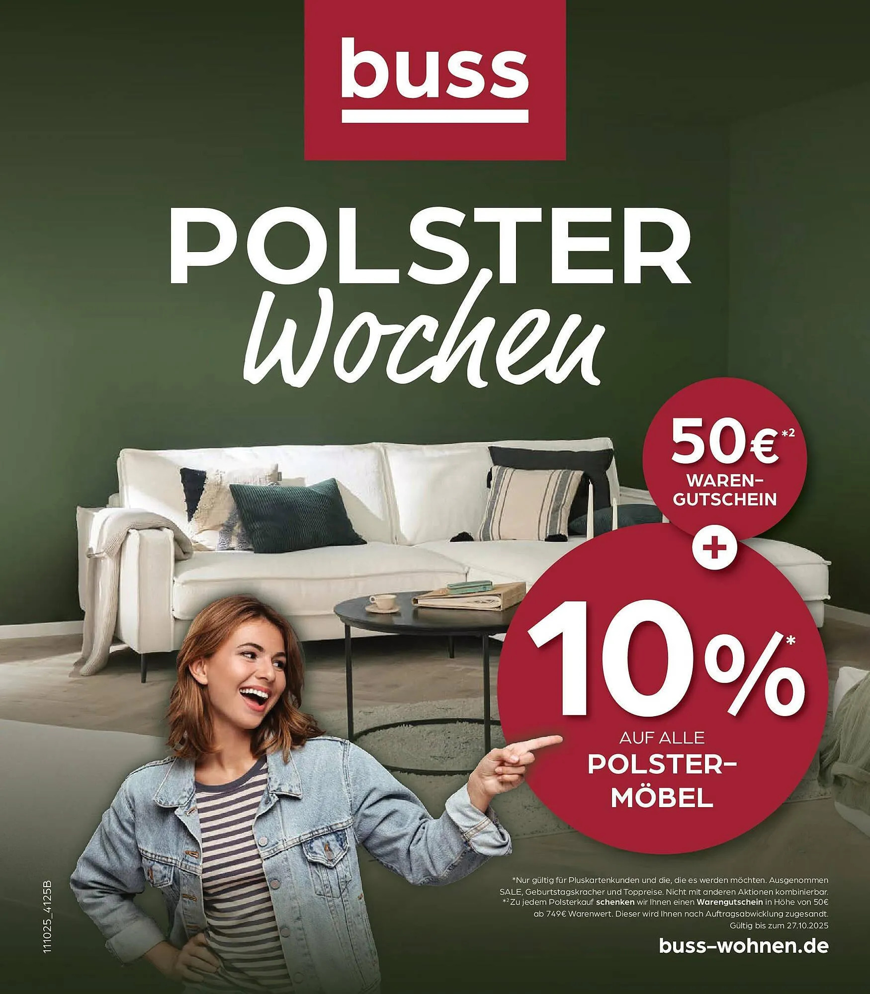 Möbel Buss Prospekt von 10. Oktober bis 27. Oktober 2025 - Prospekt seite 1