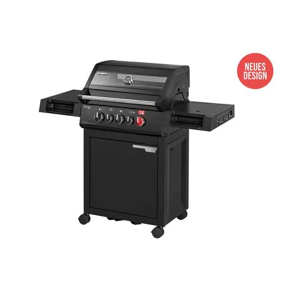 Gasgrill Boston Black Pro 3 SIKR Turbo inkl. Wetterschutzhülle