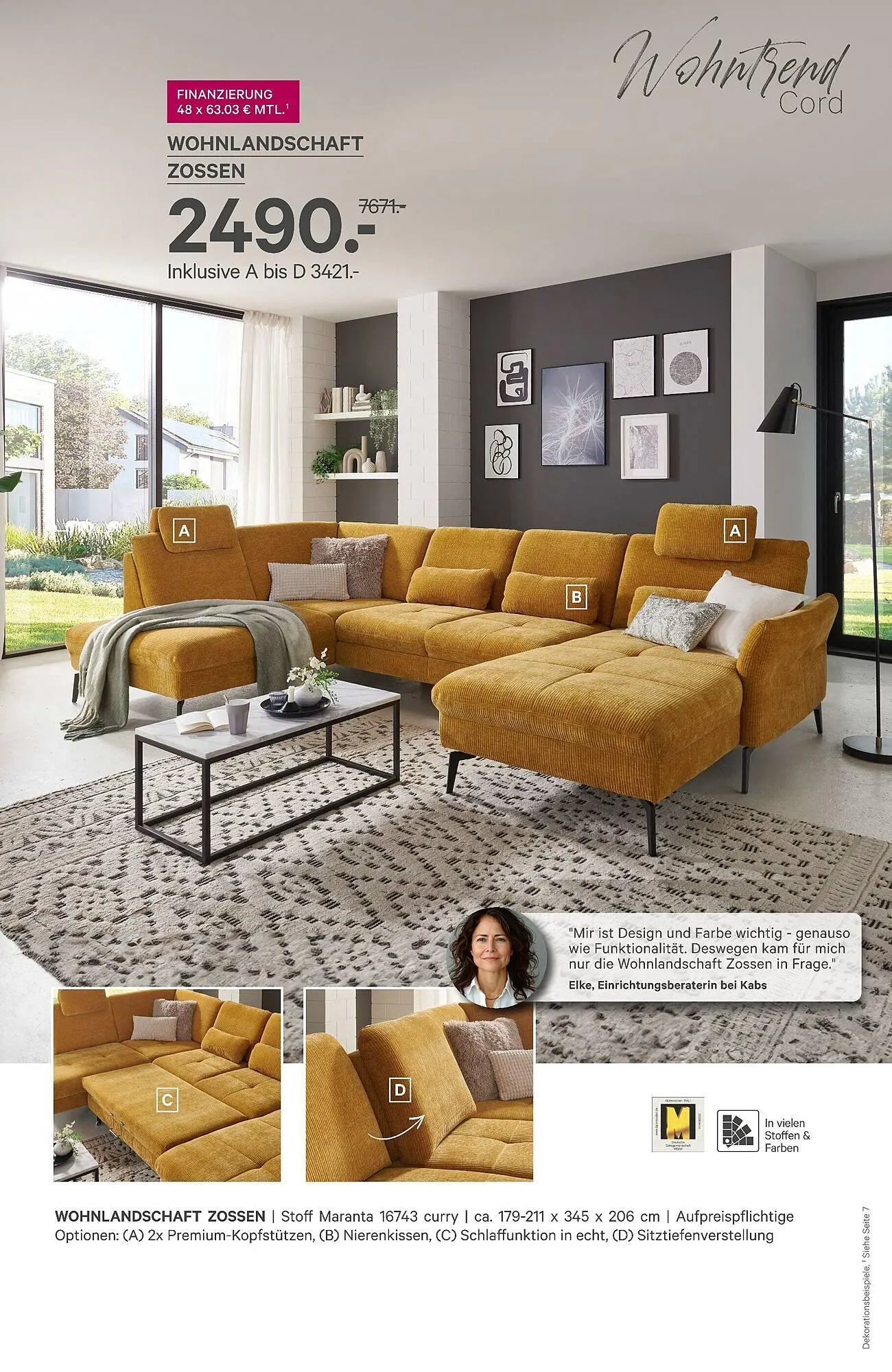 Kabs Polsterwelt Prospekt von 23. Mai bis 26. Juni 2025 - Prospekt seite 34