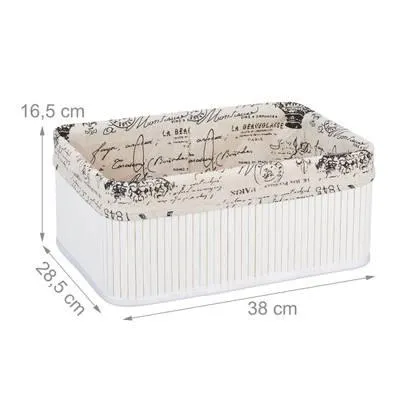 Aufbewahrungskorb Bambus mit Print