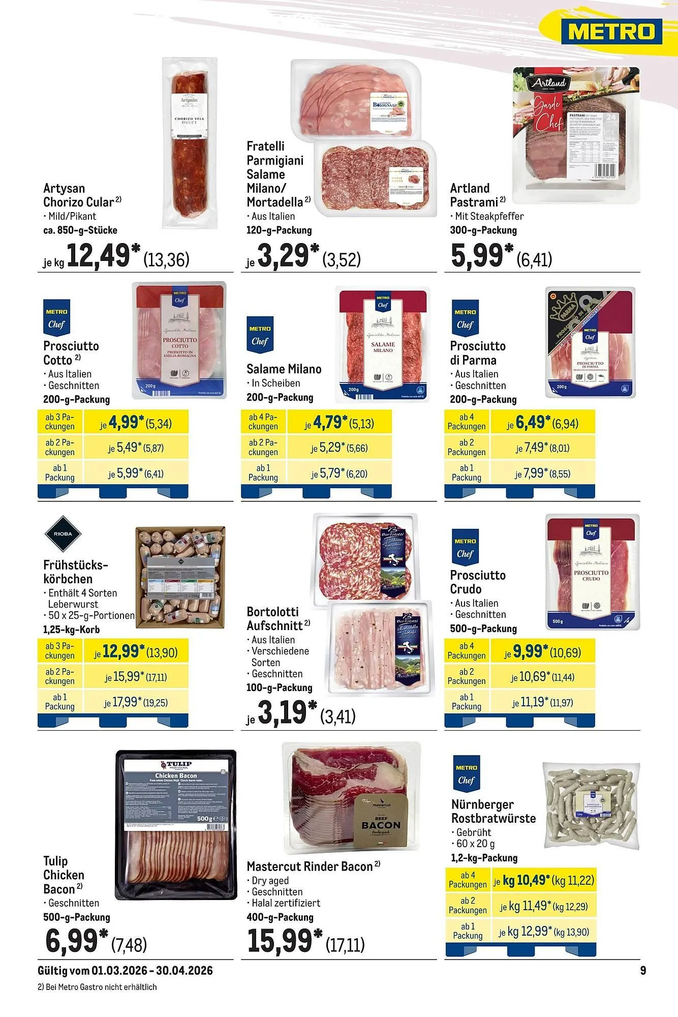 METRO Prospekt von 1. März bis 1. Mai 2026 - Prospekt seite 9