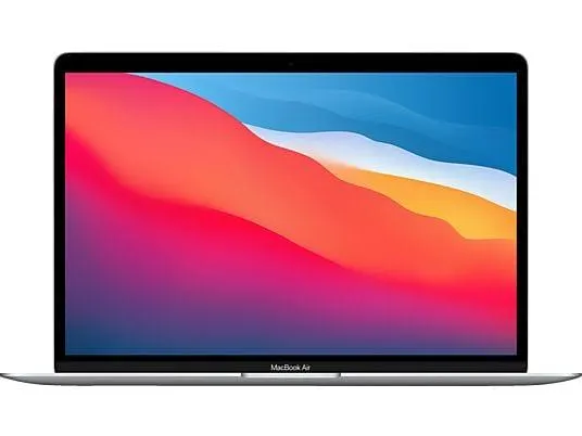 APPLE MacBook Air (2020), Notebook mit 13,3 Zoll Display, Apple M1 Prozessor, 8 GB RAM, 256 GB SSD, M1, Silber