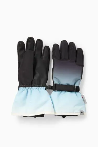 Ski gloves - waterproof - patterned