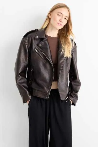 Biker jacket - faux leather