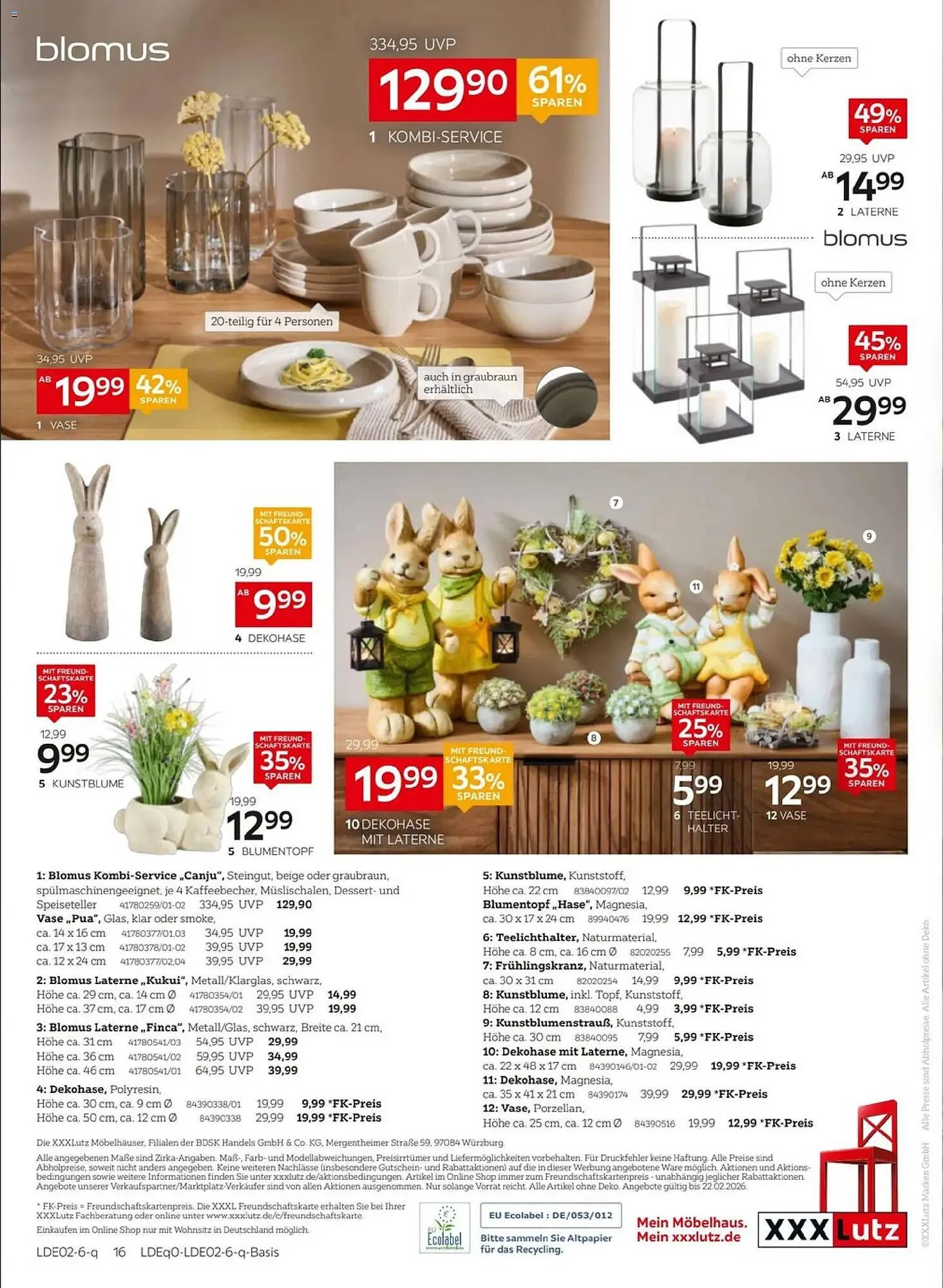 XXXLutz Prospekt von 8. Februar bis 22. Februar 2026 - Prospekt seite 20