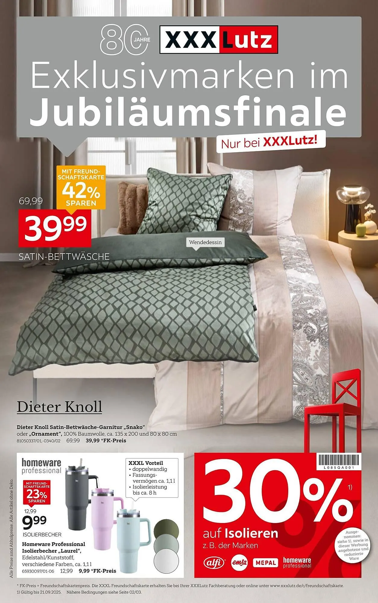 XXXLutz Prospekt von 8. September bis 14. September 2025 - Prospekt seite 1