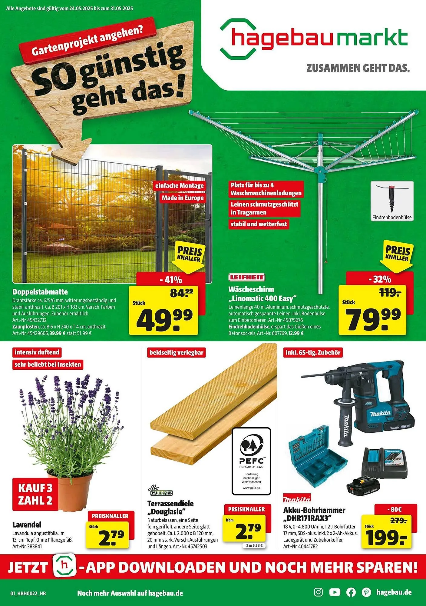 Hagebau Prospekt von 24. Mai bis 31. Mai 2025 - Prospekt seite 1