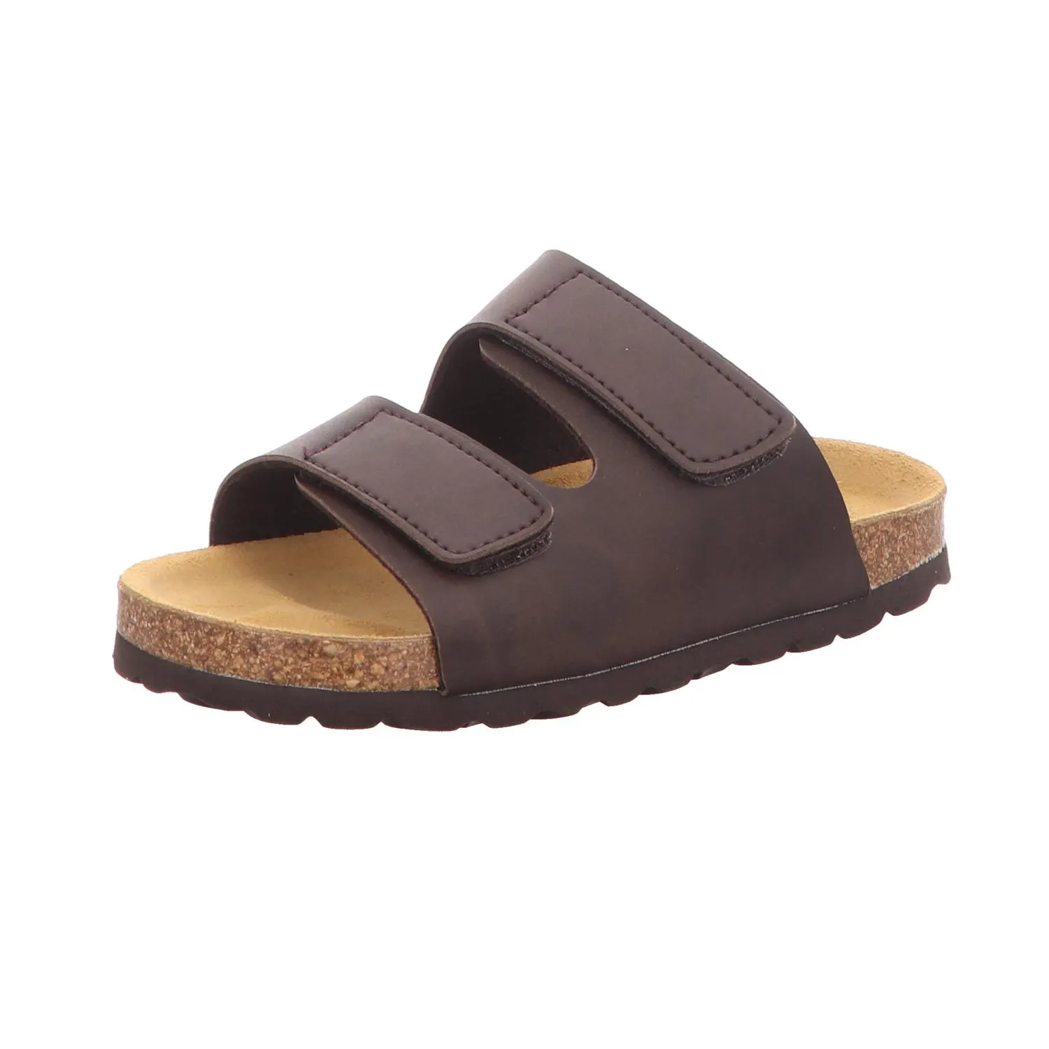 SCHUH OKAY Kinder-Bio-Pantolette mit Tieffußbett Braun