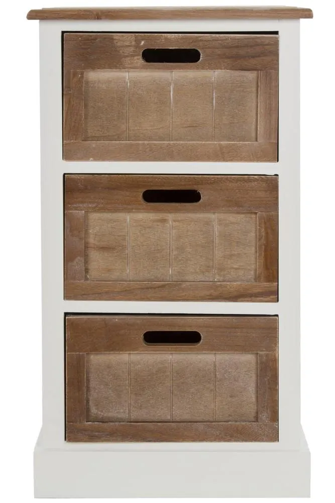 My Flair Kommode "Beatrice", mit drei Schubladen, weiß/gewischt