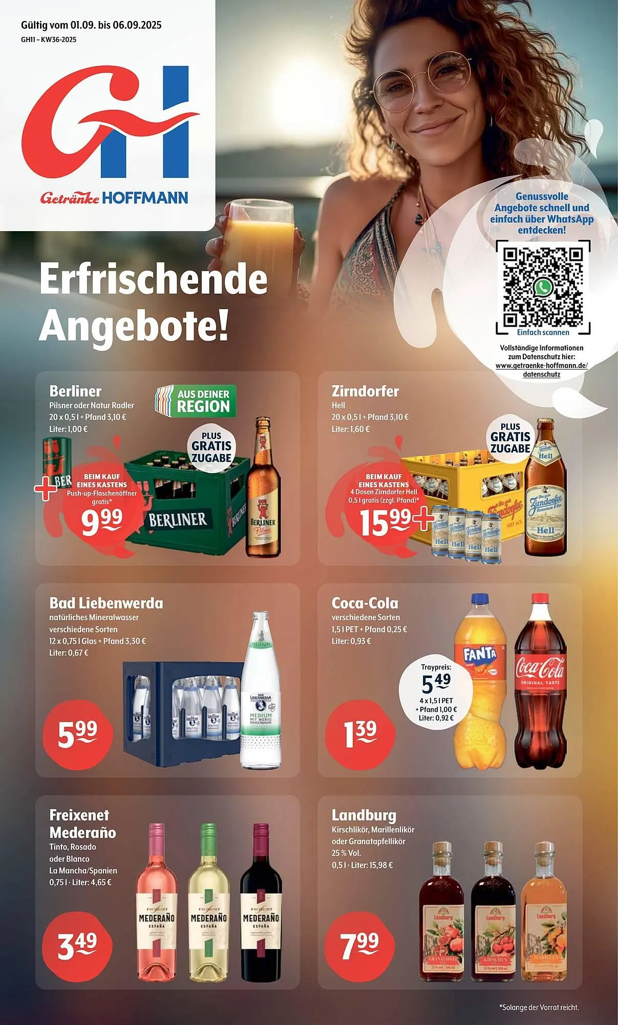 Getränke Hoffmann Prospekt von 1. September bis 6. September 2025 - Prospekt seite 1