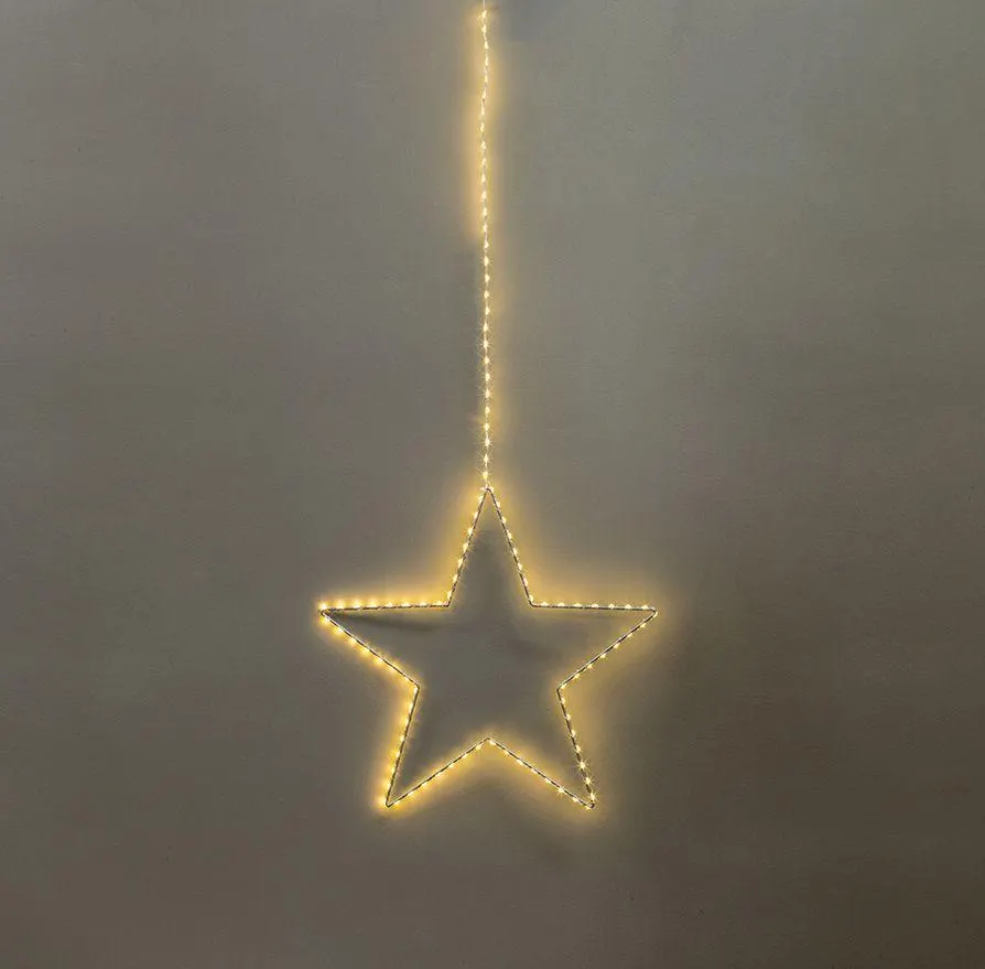 Metallstern 40cm 104LED Timer 3xAA ne ww