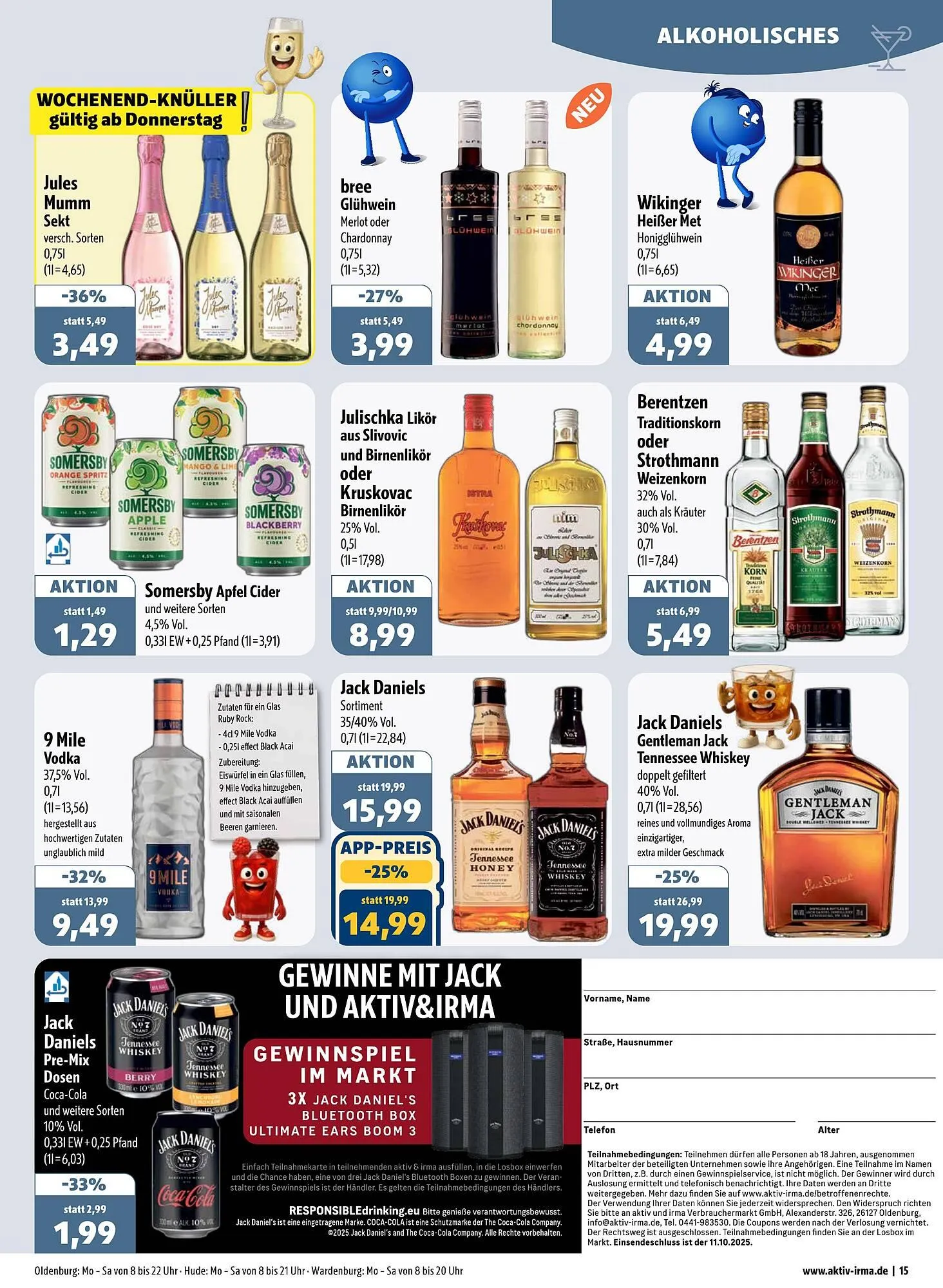 Aktiv Irma Prospekt von 6. Oktober bis 11. Oktober 2025 - Prospekt seite 15