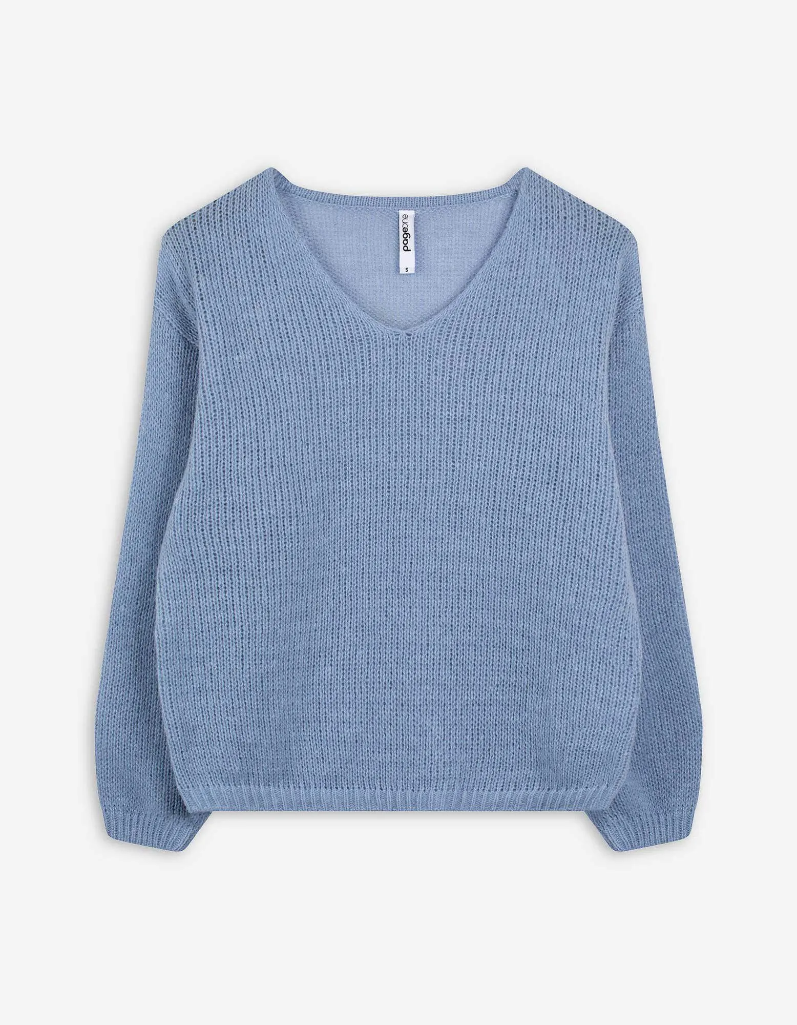 Strickpullover - V-Ausschnitt - dunkelblau