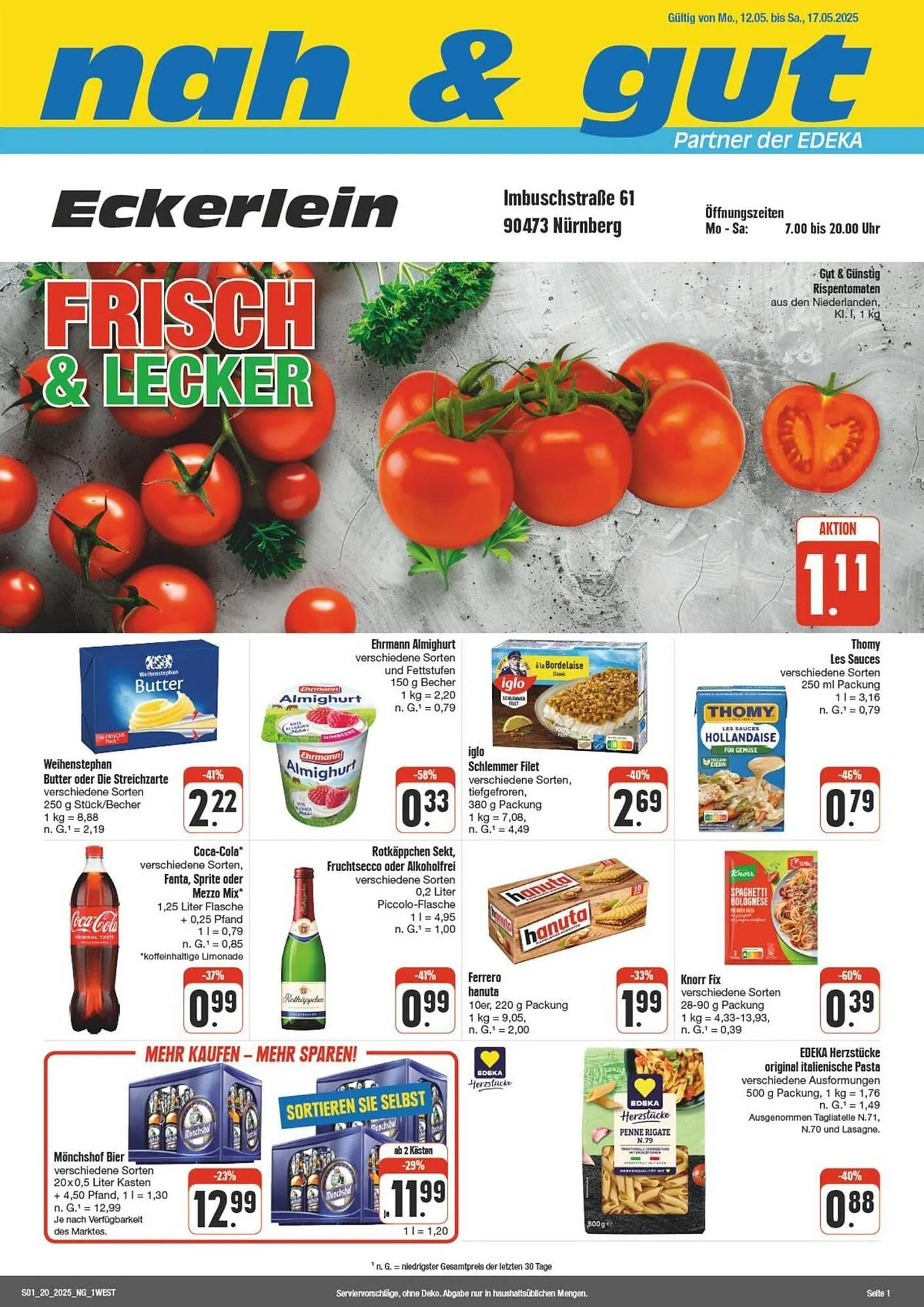 nah & gut Prospekt von 12. Mai bis 17. Mai 2025 - Prospekt seite 1