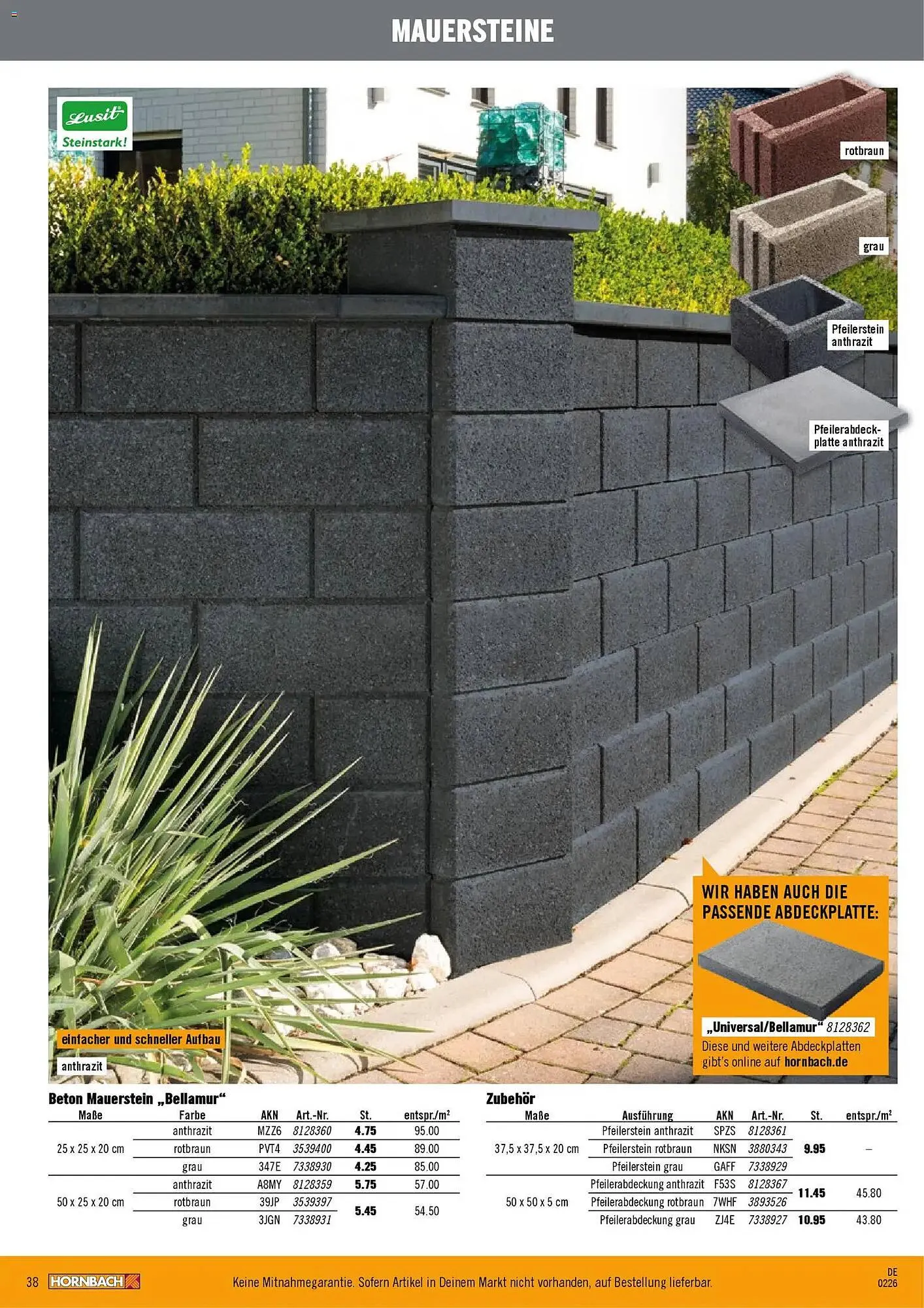 Hornbach Prospekt von 12. Februar bis 31. Dezember 2026 - Prospekt seite 38