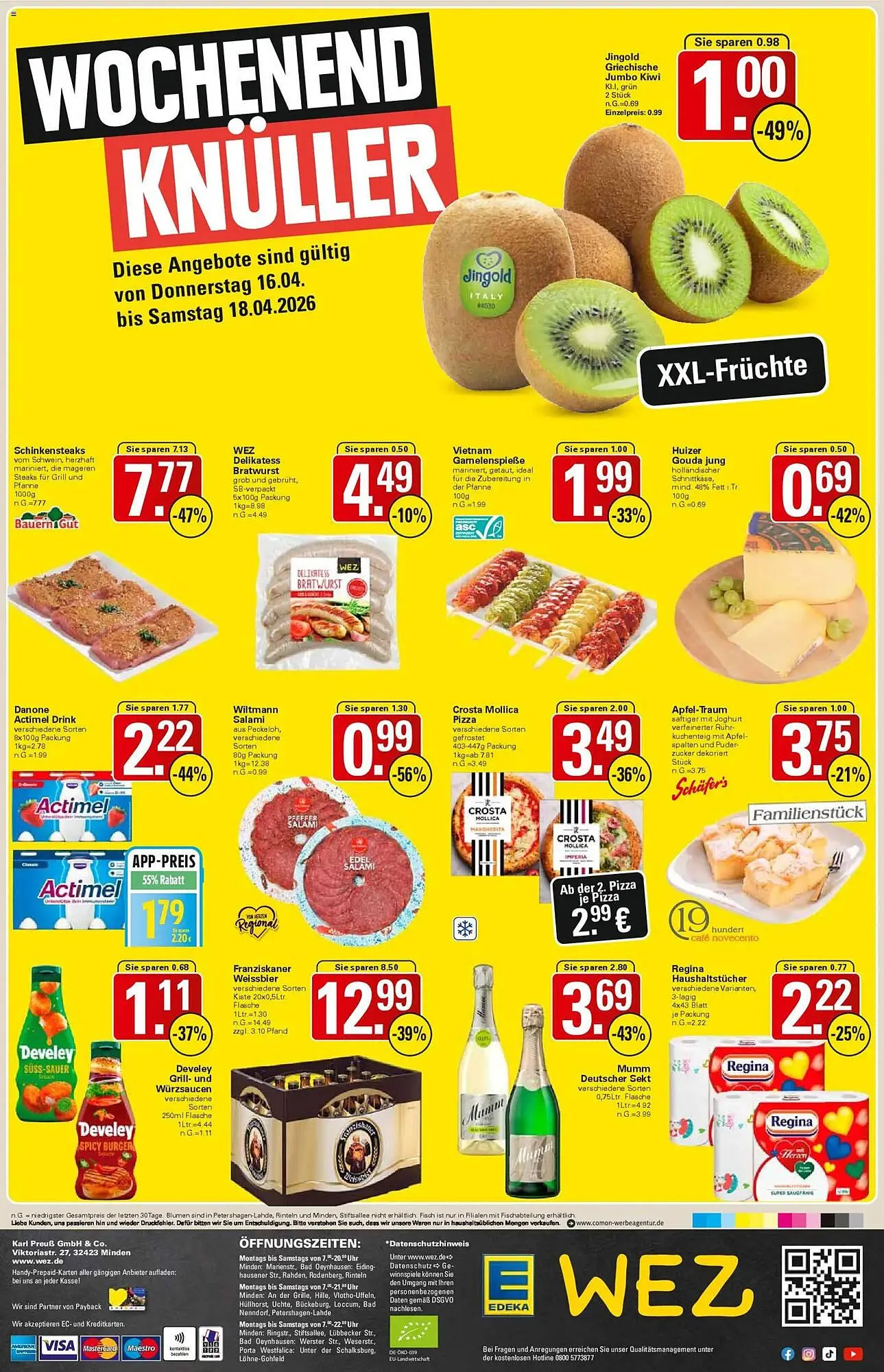 WEZ Prospekt von 13. April bis 18. April 2026 - Prospekt seite 16