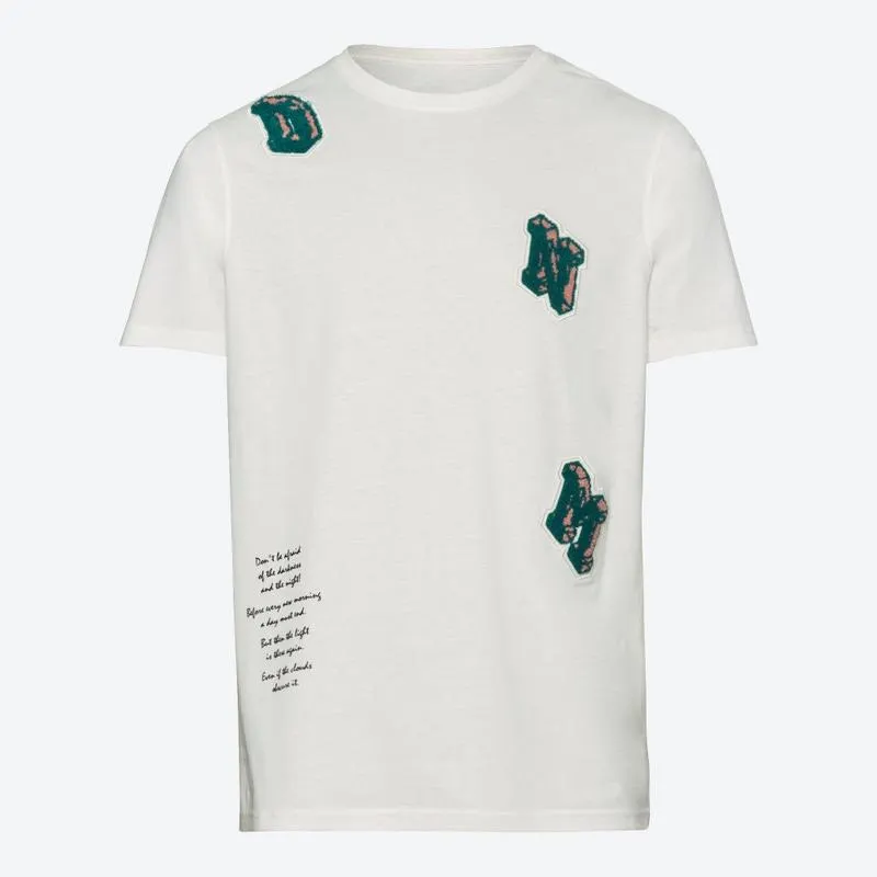 Herren-T-Shirt mit Filz-Badges