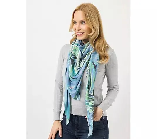 DINE 'N' DANCE Dreieckstuch platzierter Druck 72x186cm