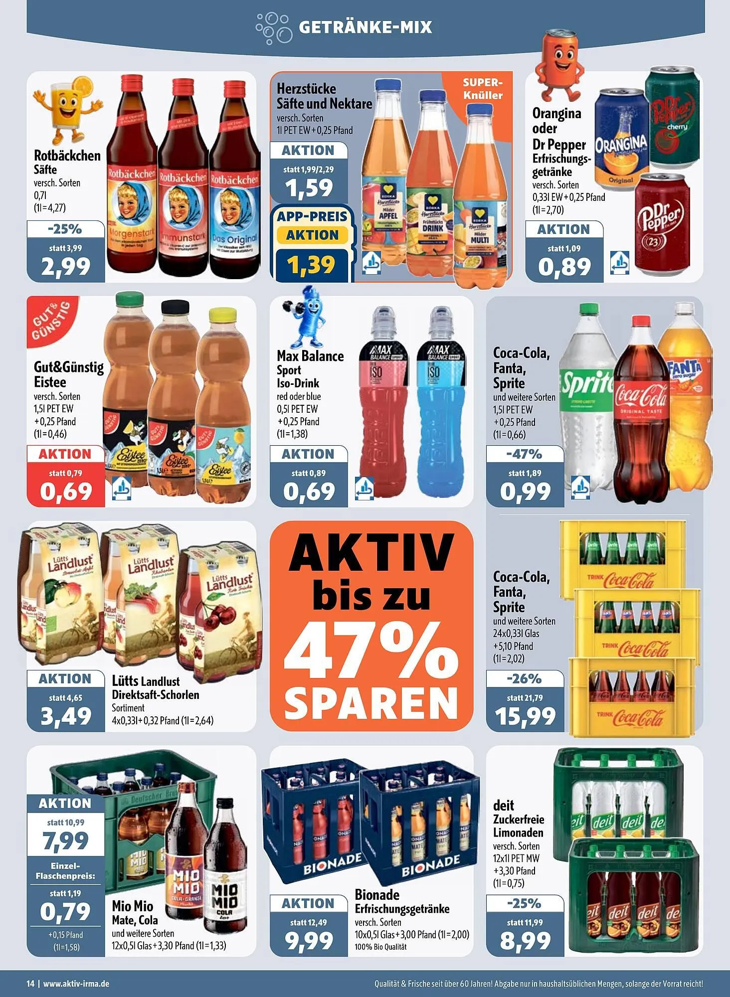 Aktiv Irma Prospekt von 5. Januar bis 10. Januar 2026 - Prospekt seite 14