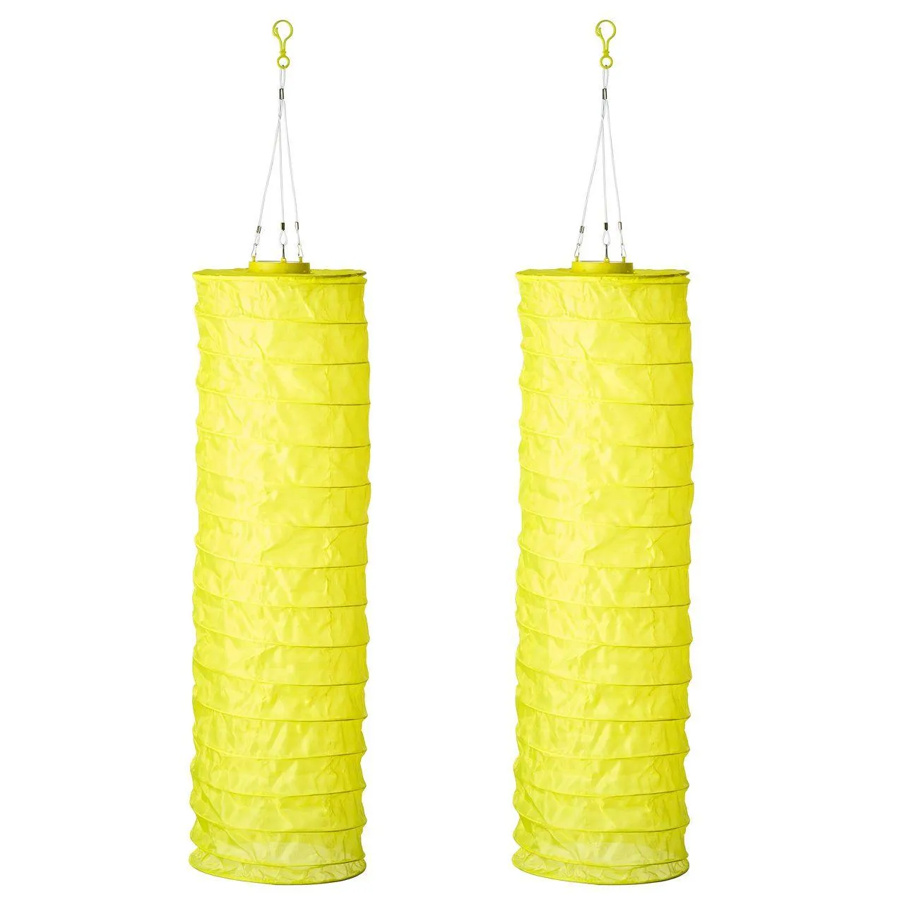 AMARE Solar Lampion XXL 2er Set Schlauch gelb mit 15 LED Mikro-LEDs