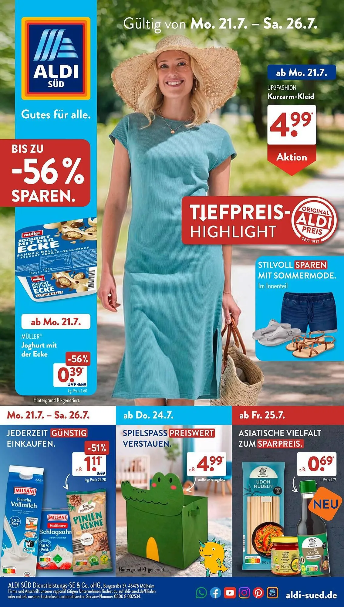 Aldi Süd Prospekt von 21. Juli bis 27. Juli 2025 - Prospekt seite 1