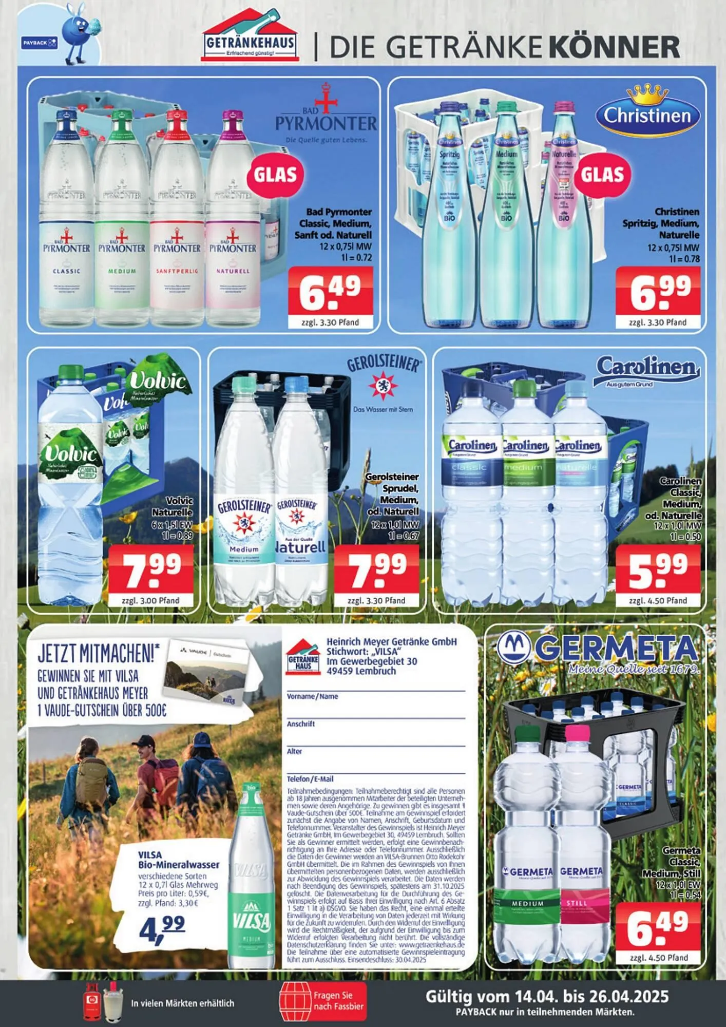 Getränkehaus Prospekt von 14. April bis 26. April 2025 - Prospekt seite 3