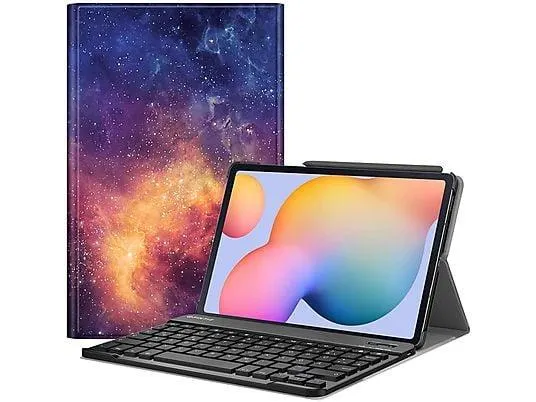 FINTIE Hülle + Tastatur, Bookcover, Samsung, Galaxy Tab S6 Lite 10.4 2022/2020 SM-P610/P613/P615/P619, Die Galaxie