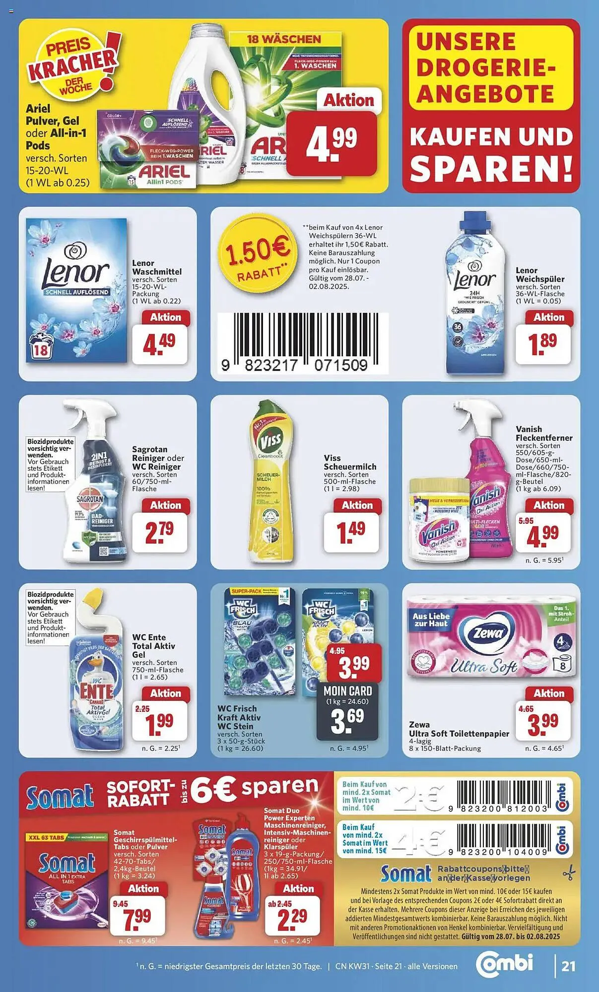 Combi Prospekt von 28. Juli bis 2. August 2025 - Prospekt seite 28