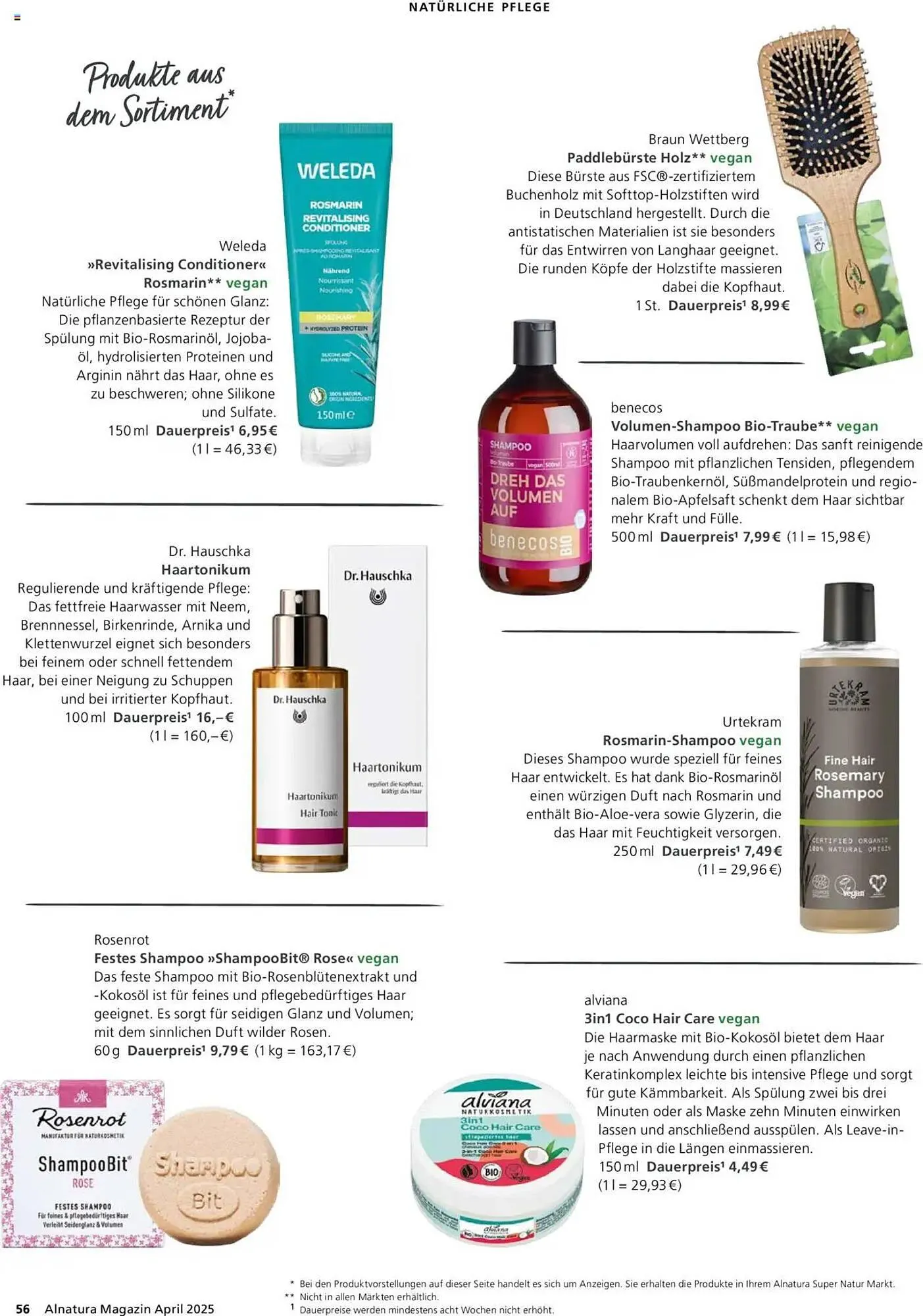 Alnatura Prospekt von 1. April bis 30. April 2025 - Prospekt seite 56