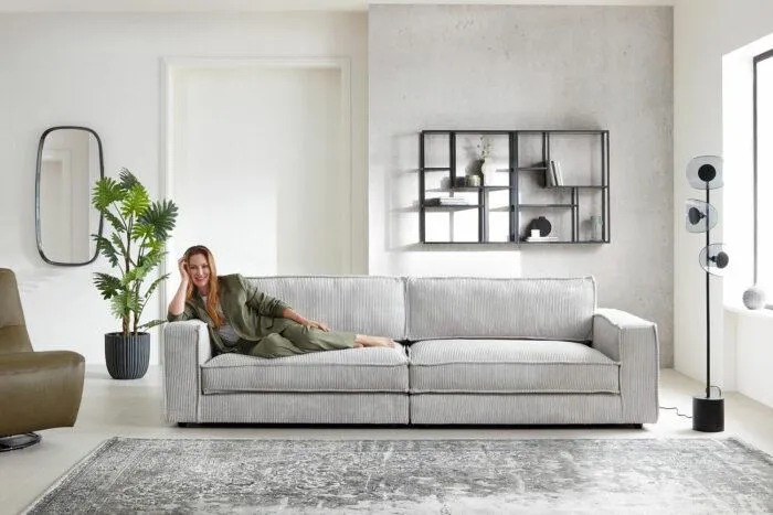 Bigsofa-XL in Trendstoff Cord