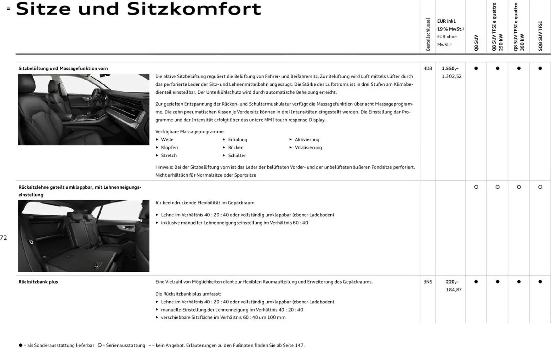 Audi Prospekt von 6. November bis 6. November 2026 - Prospekt seite 72