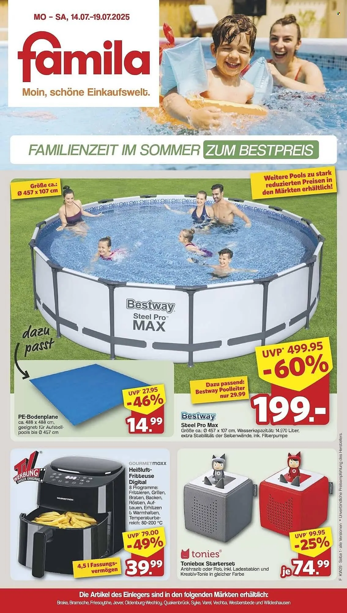 Famila Nord Ost Prospekt von 14. Juli bis 19. Juli 2025 - Prospekt seite 1