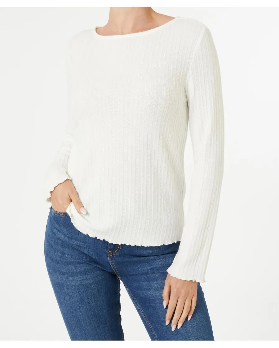 Strickshirt Janina, Rundhalsausschnitt