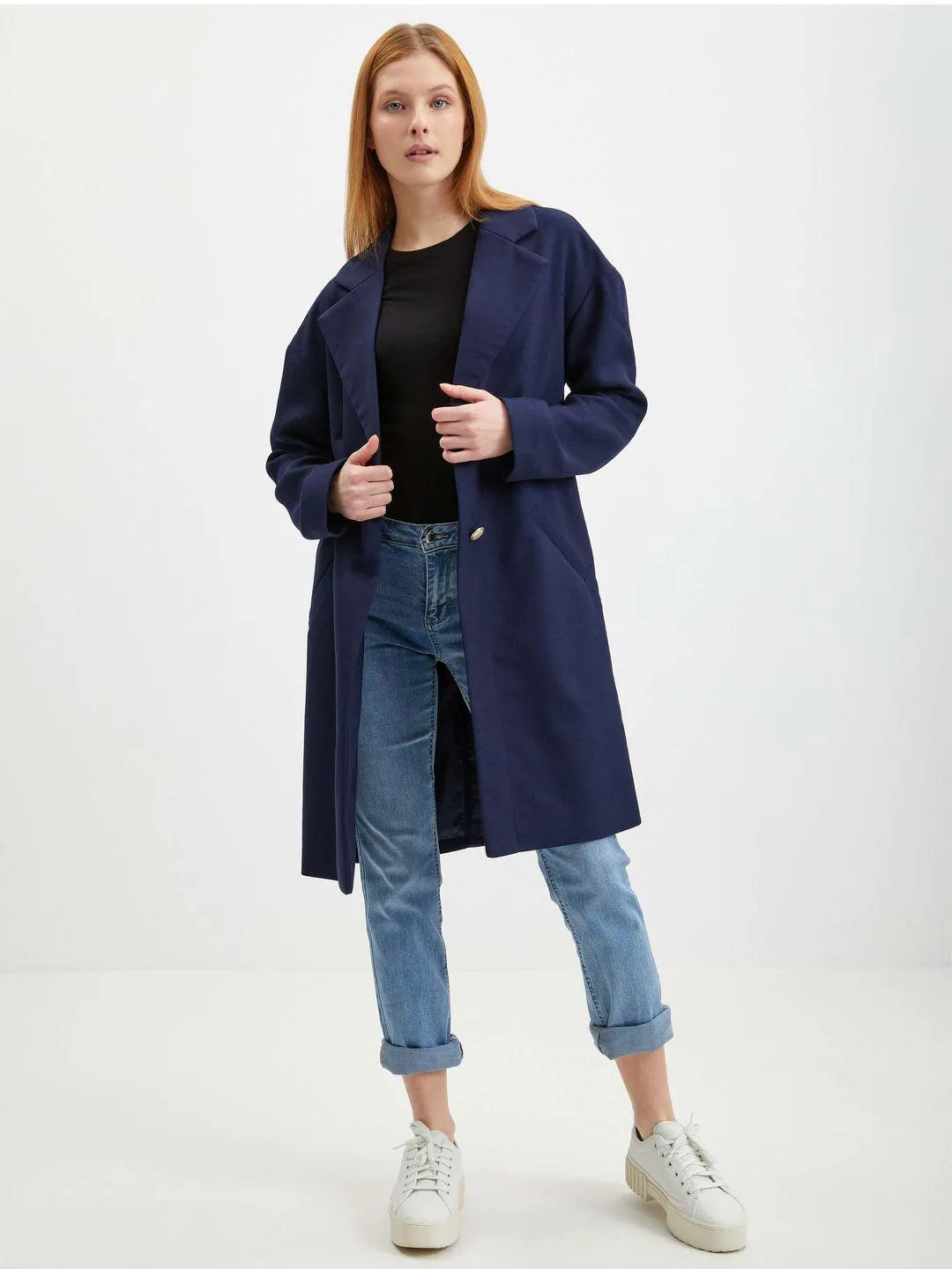 Dunkelblauer Damenmantel ORSAY