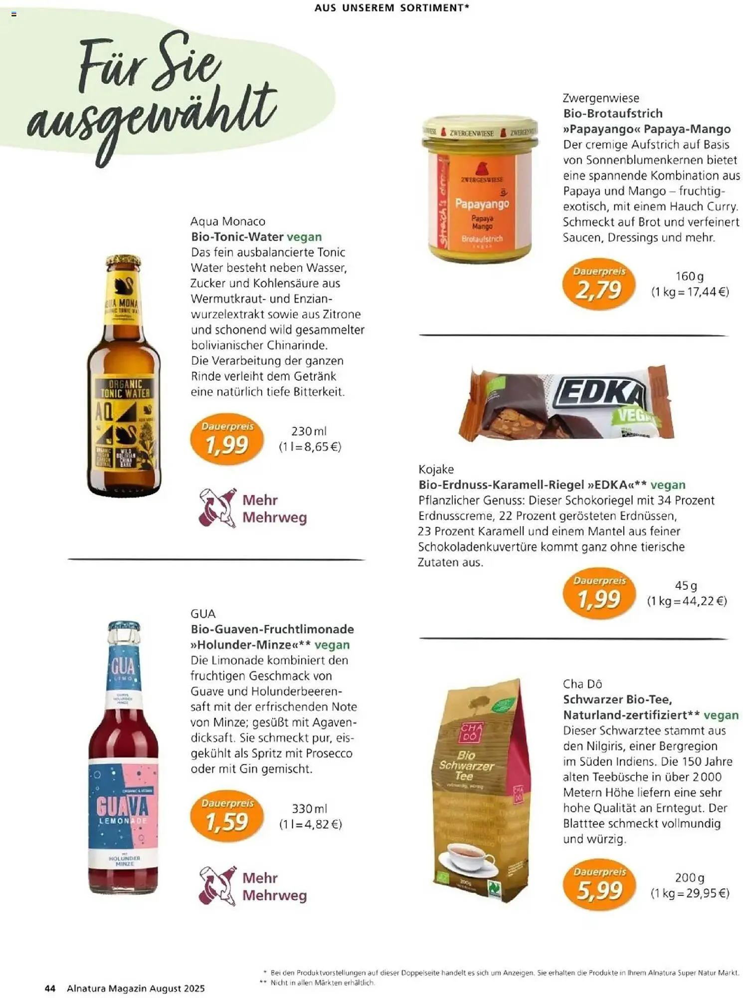 Alnatura Prospekt von 1. August bis 31. August 2025 - Prospekt seite 44