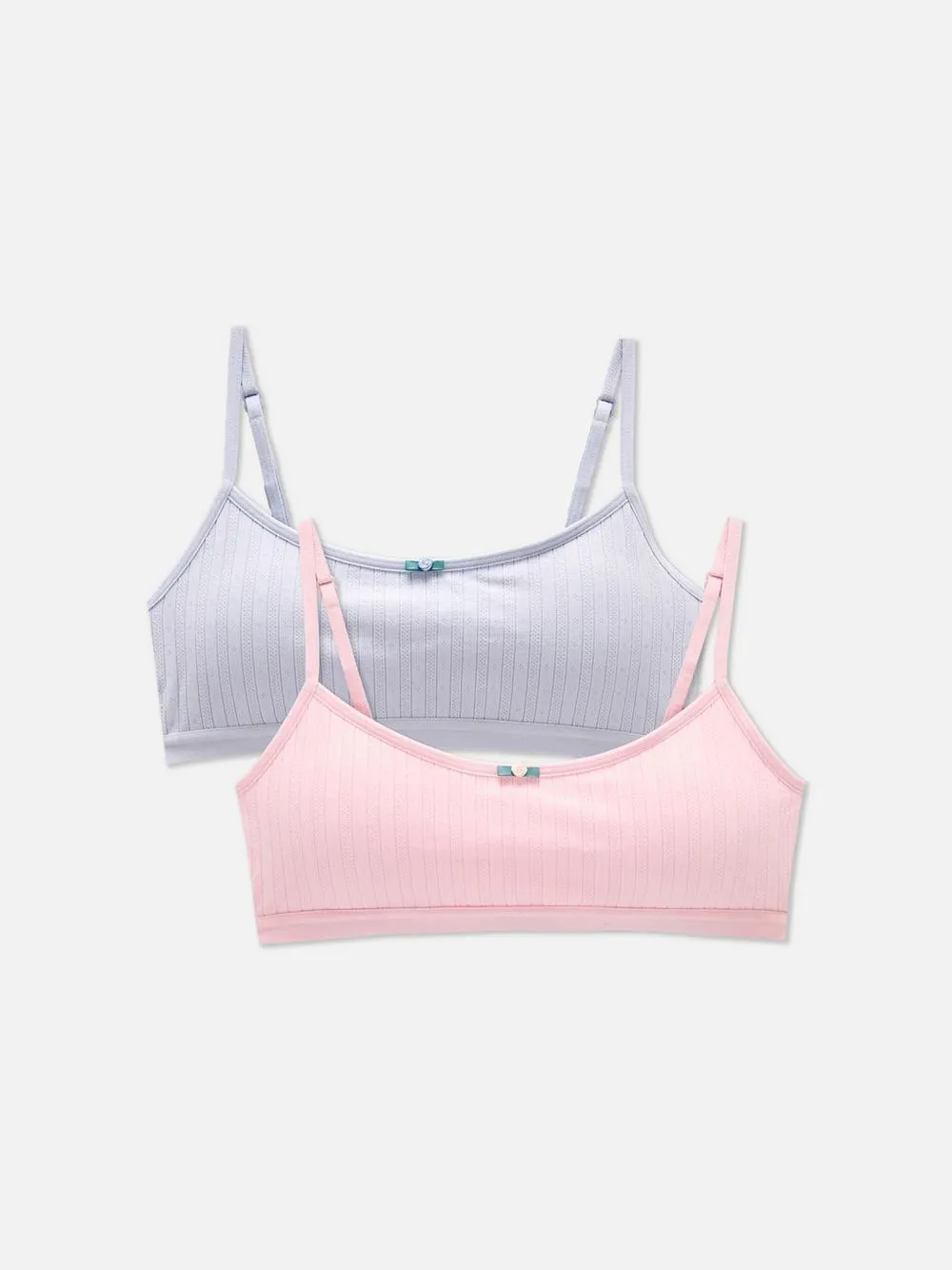 2pk Seamless Scoop Neck Bralettes