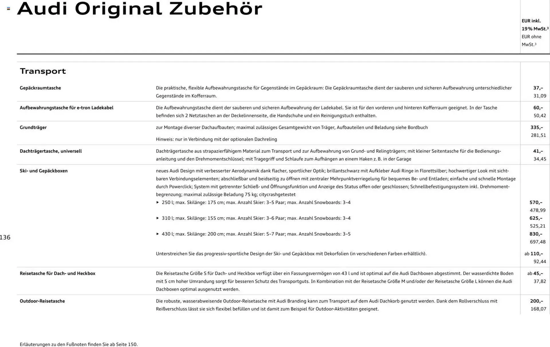 Audi Prospekt von 28. Oktober bis 28. Oktober 2026 - Prospekt seite 136