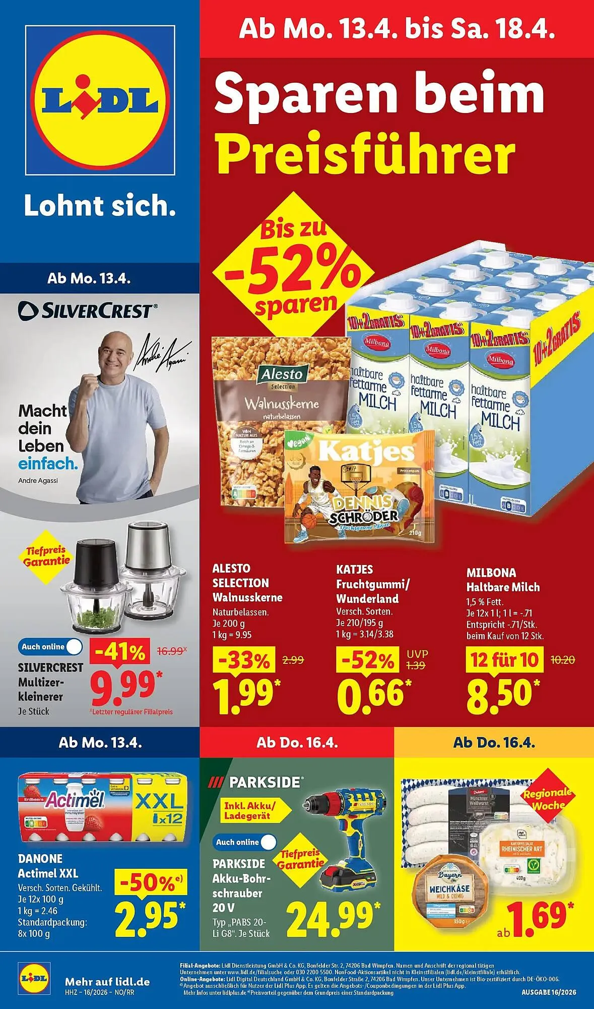Lidl Prospekt von 12. April bis 18. April 2026 - Prospekt seite 1