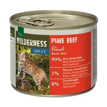 REAL NATURE WILDERNESS Nassfutter Katze, Adult Pure Beef 6x200 g