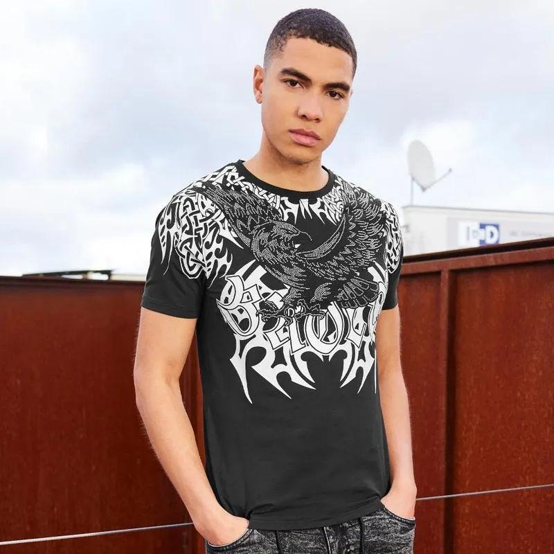 Herren-T-Shirt mit Strasssteinen