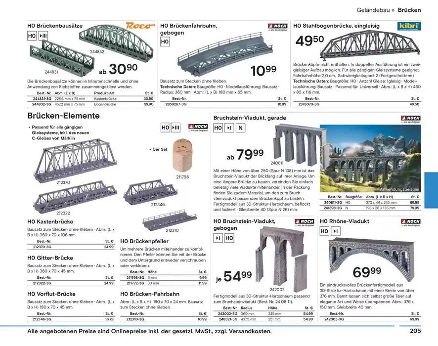 Modellbahn Katalog von 29. Oktober bis 31. Dezember 2025 - Prospekt seite 207
