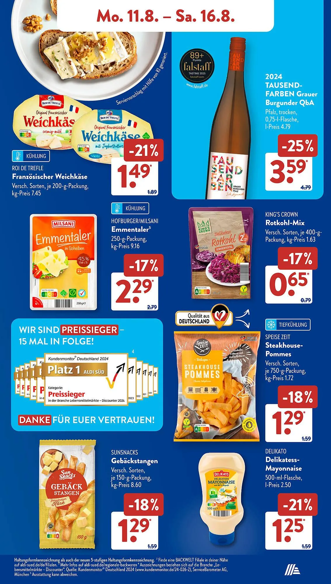 Aldi Süd Prospekt von 11. August bis 16. August 2025 - Prospekt seite 7